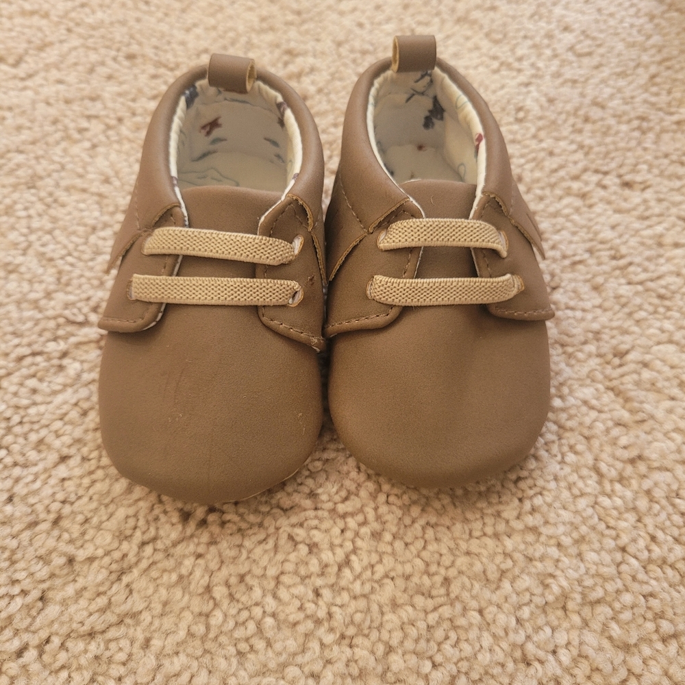 Brown Fall baby booties
